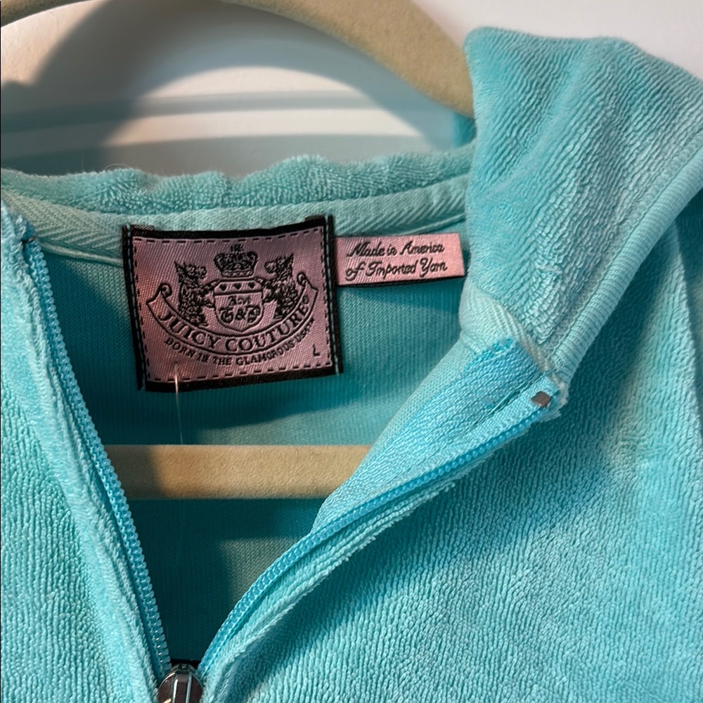Juicy Couture Turquoise Terry Cloth Jacket - Picture 2 of 6